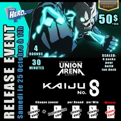 Union Arena Kaiju No 8 release event - Samedi le 25 Octobre 11h